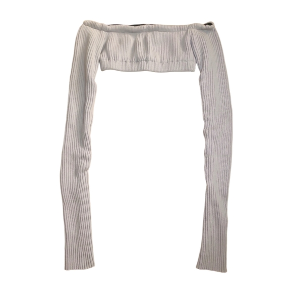 LAQUAN SMITH | Lisa Marie Knit Gray Top in Size Medium - Picture 2 of 4